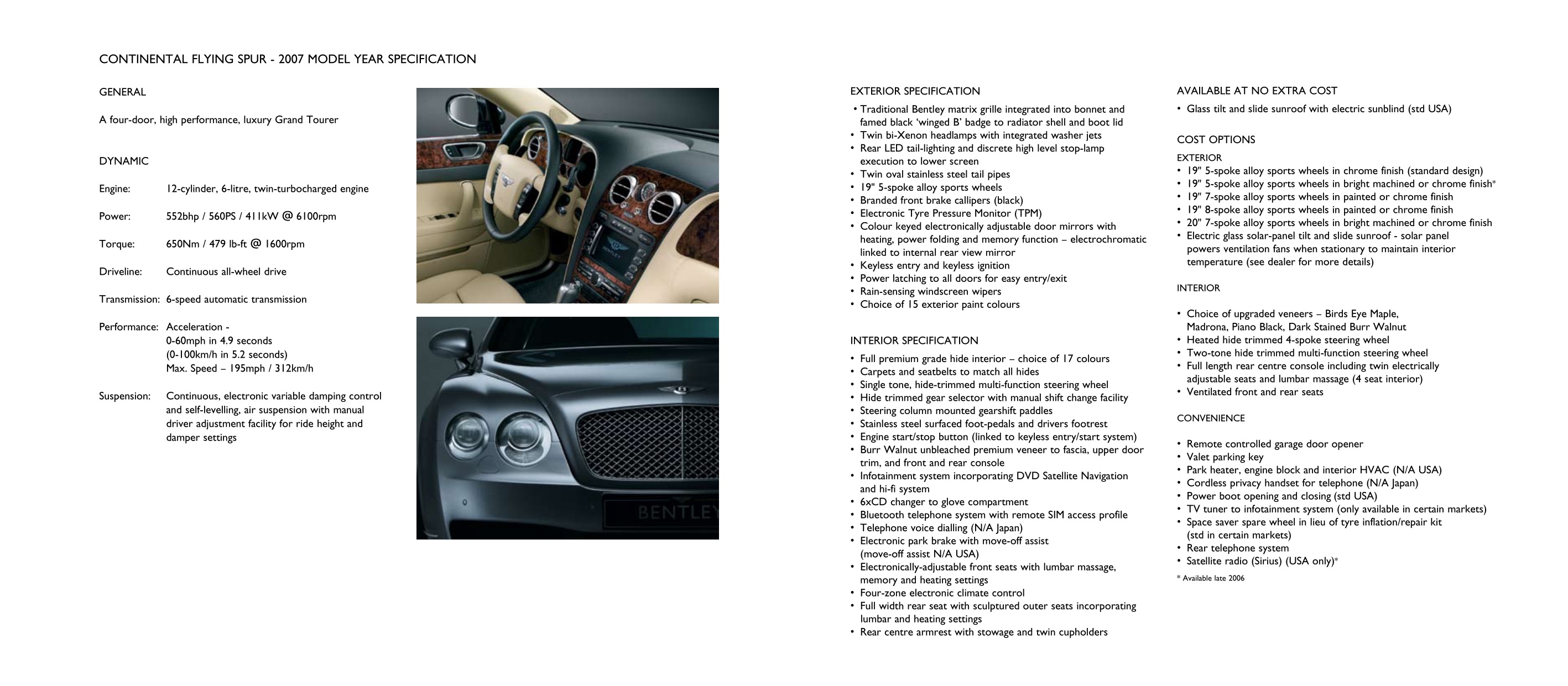 2007 Bentley Continental Flying Spur Brochure Page 16